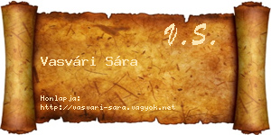 Vasvári Sára névjegykártya